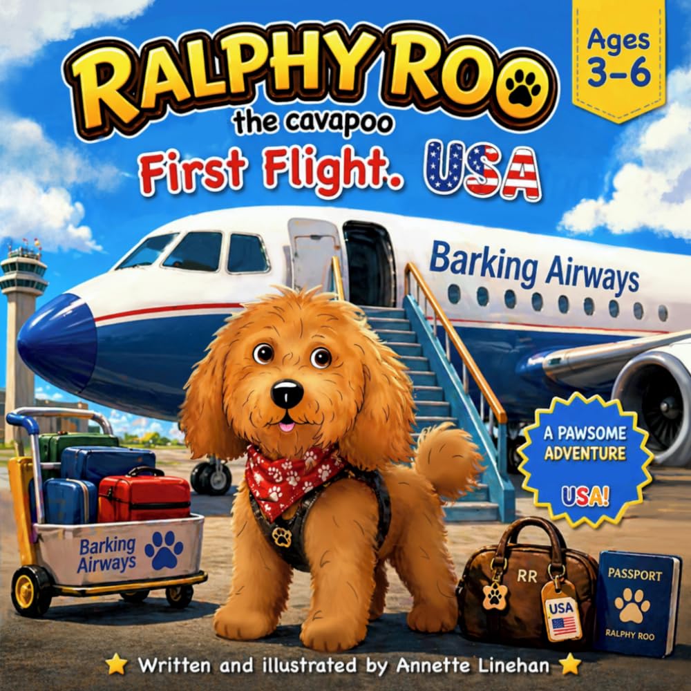 Ralphy Roo The Cavapoo First Flight. USA