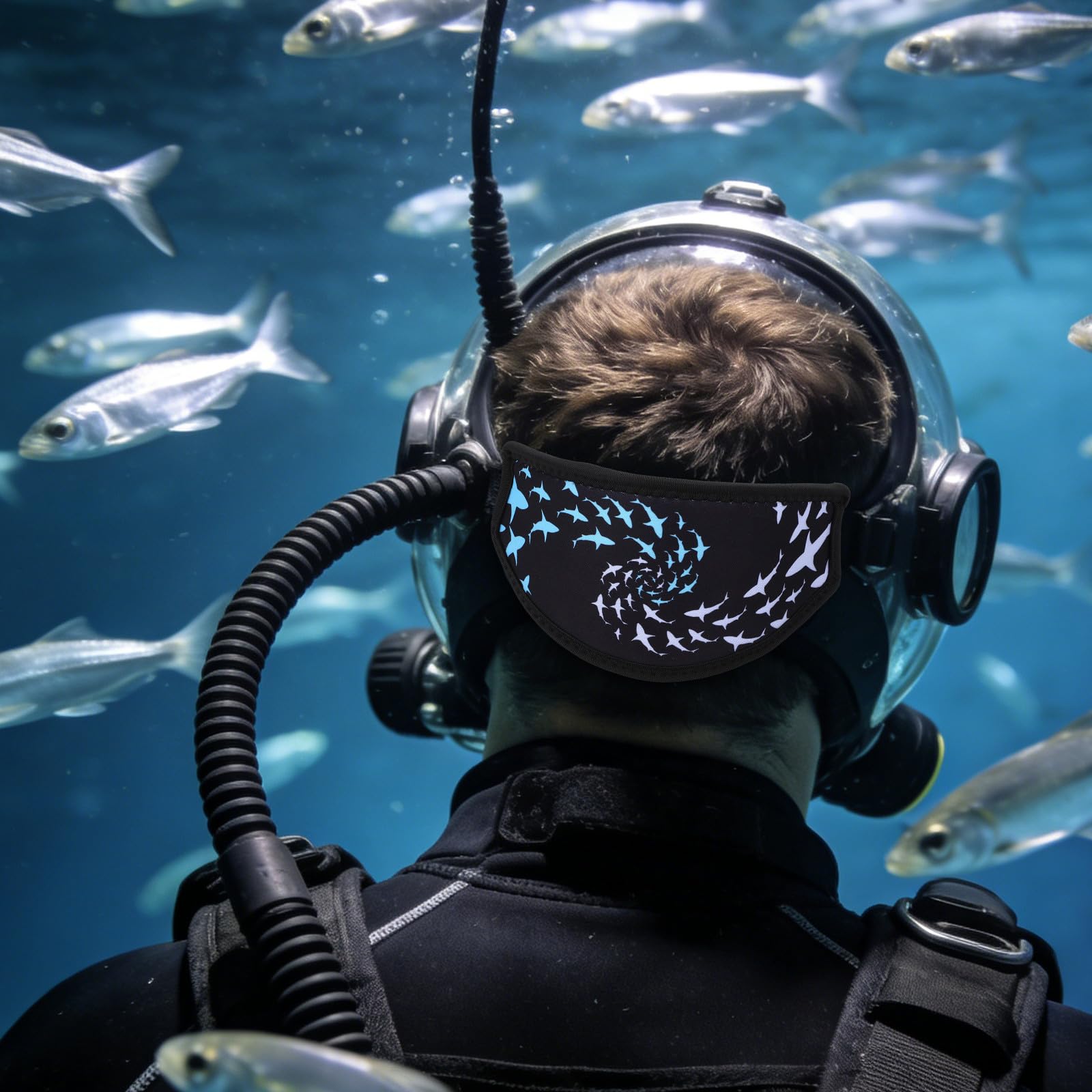 2 Stück Neopren-Maskenbandüberzüge: Tauchmaskenbänder mit Haargummis – Doppellagige Überzüge für Tauch- und Schnorchel-Wassersportarten, Befestigung von Taucherbrillen für Damen und