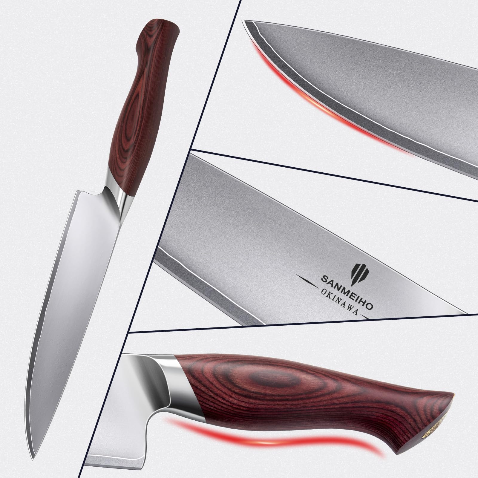 Chef Knife 8 Inch, High Carbon 10Cr15MoV Stainless Steel — Amazon image 6