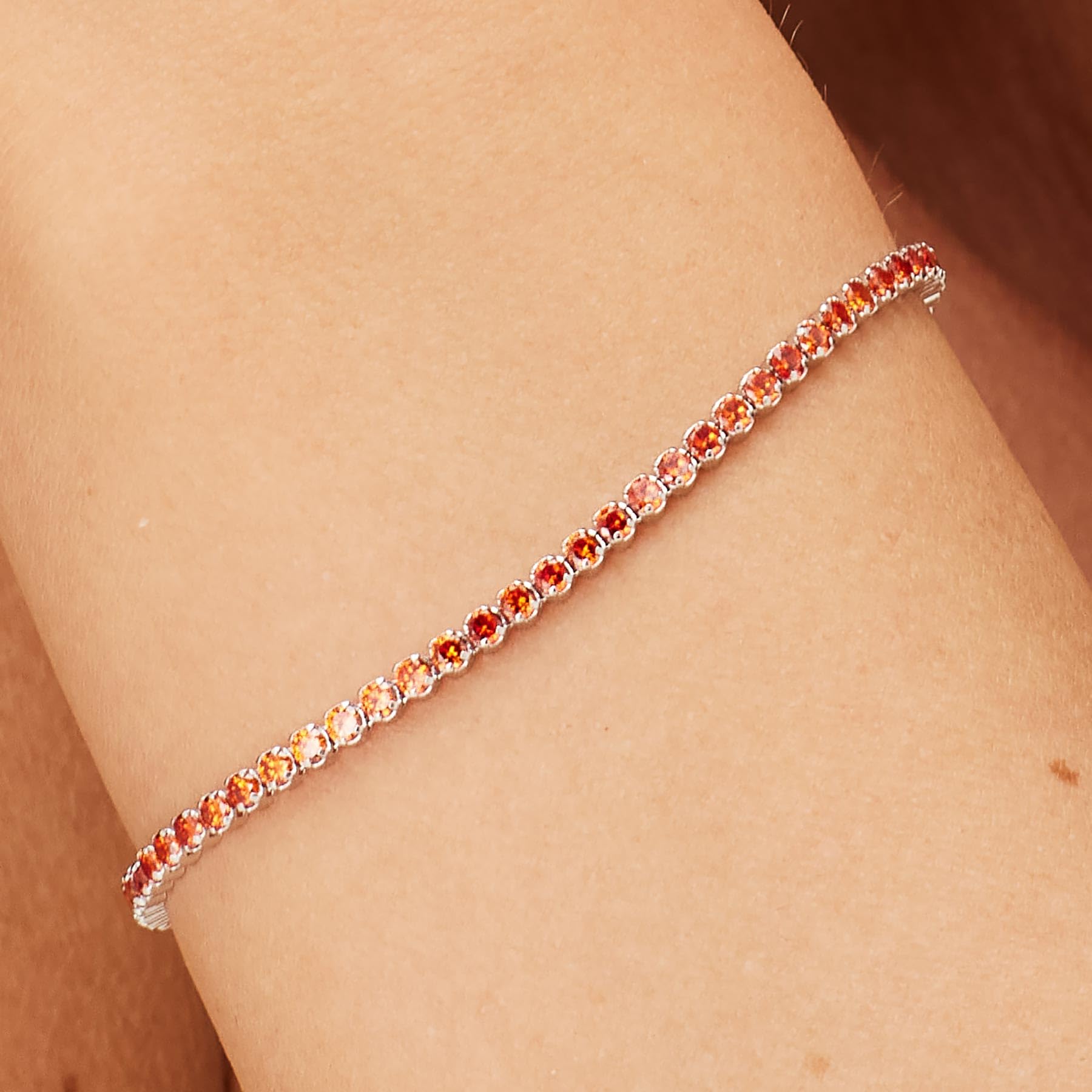 Brosway Bracciale Donna, Bracciale Tennis in Argento e Vitamin Orange | Collezione Fancy - FVO21