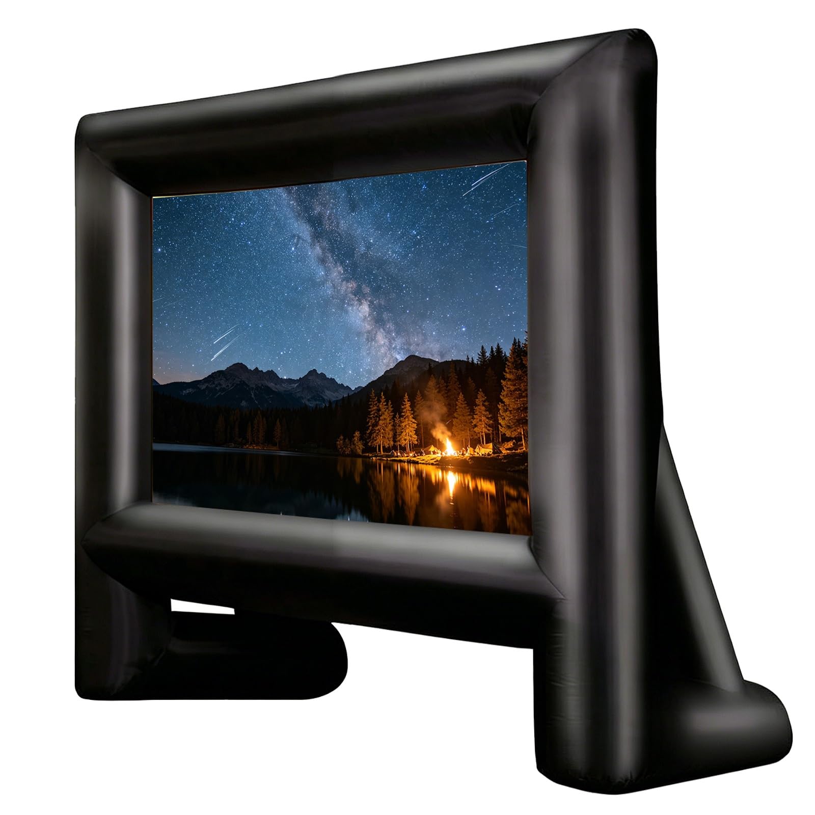 Schermo gonfiabile per film all'aperto, schermo portatile per feste in cortile, campeggio e home cinema, supporta proiezione anteriore e posteriore, facile da installare