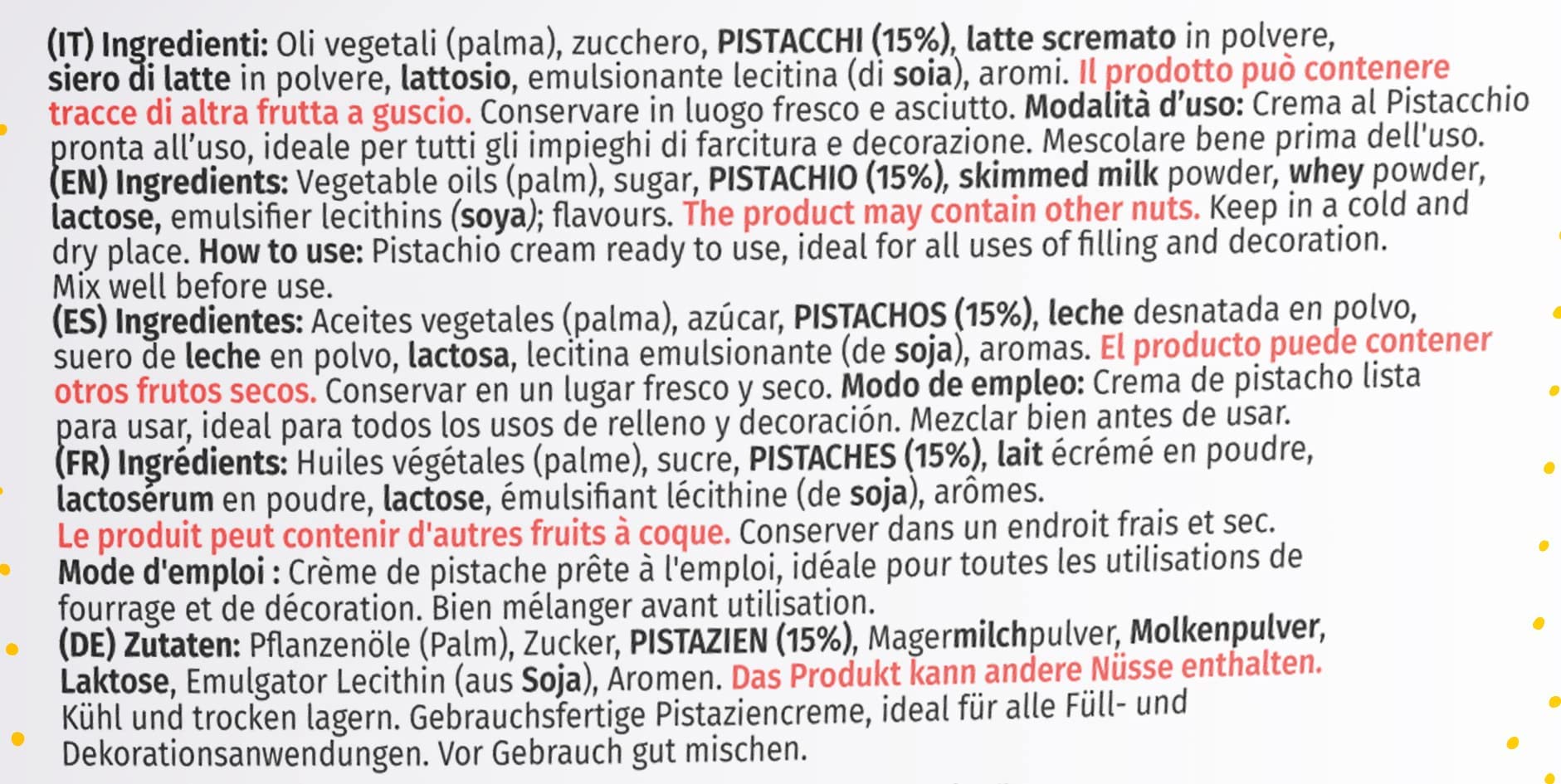 Dolcincasa-Crema al Pistacchio spalmabile o per farcire 500g Senza Glutine Alta Qualità per Ricette Dolci e Salate
