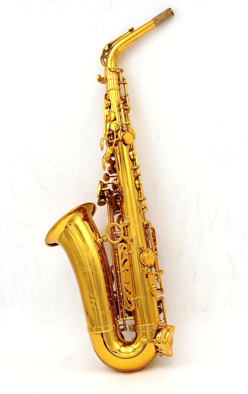 Eastern Music Professional Gold Lacquer Alto Saxophone – Reference 54 Style (Eb) w/Hard Case, Mouthpiece, & Accessories