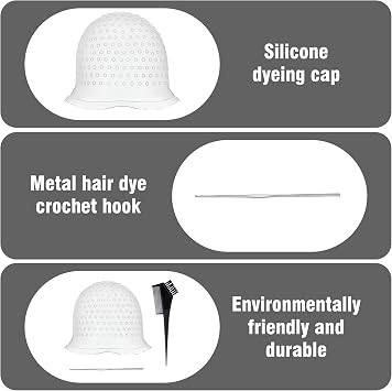 3PCS Highlight Cap Kit Silicone Hair Highlighting Kit Highlight Cap