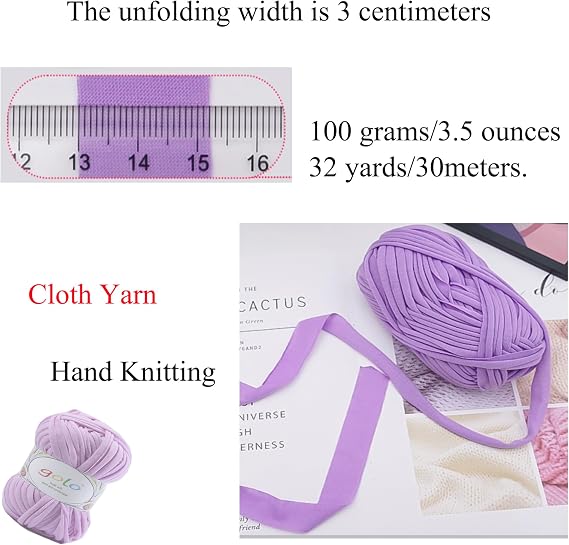 goloT-Shirt Crochet Yarn for DIY Knitting Bulky Yarn for Hand Knitting