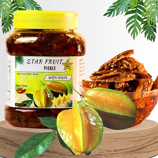 Bhagya's Recipe Homemade Starfruit Pickle | Premium Carambola Achar -250g | Handmade with Care | Ma ke hatho ka homemade Achar | No Preservative | No additive