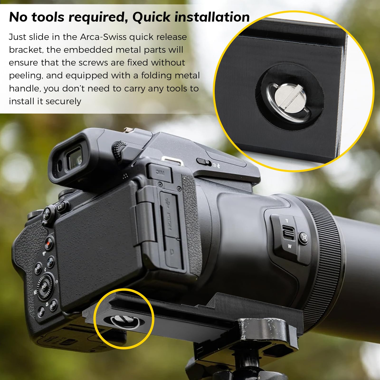 Amazon | Lymorexan Nikon P1000クイックリリースプレート、安定性の