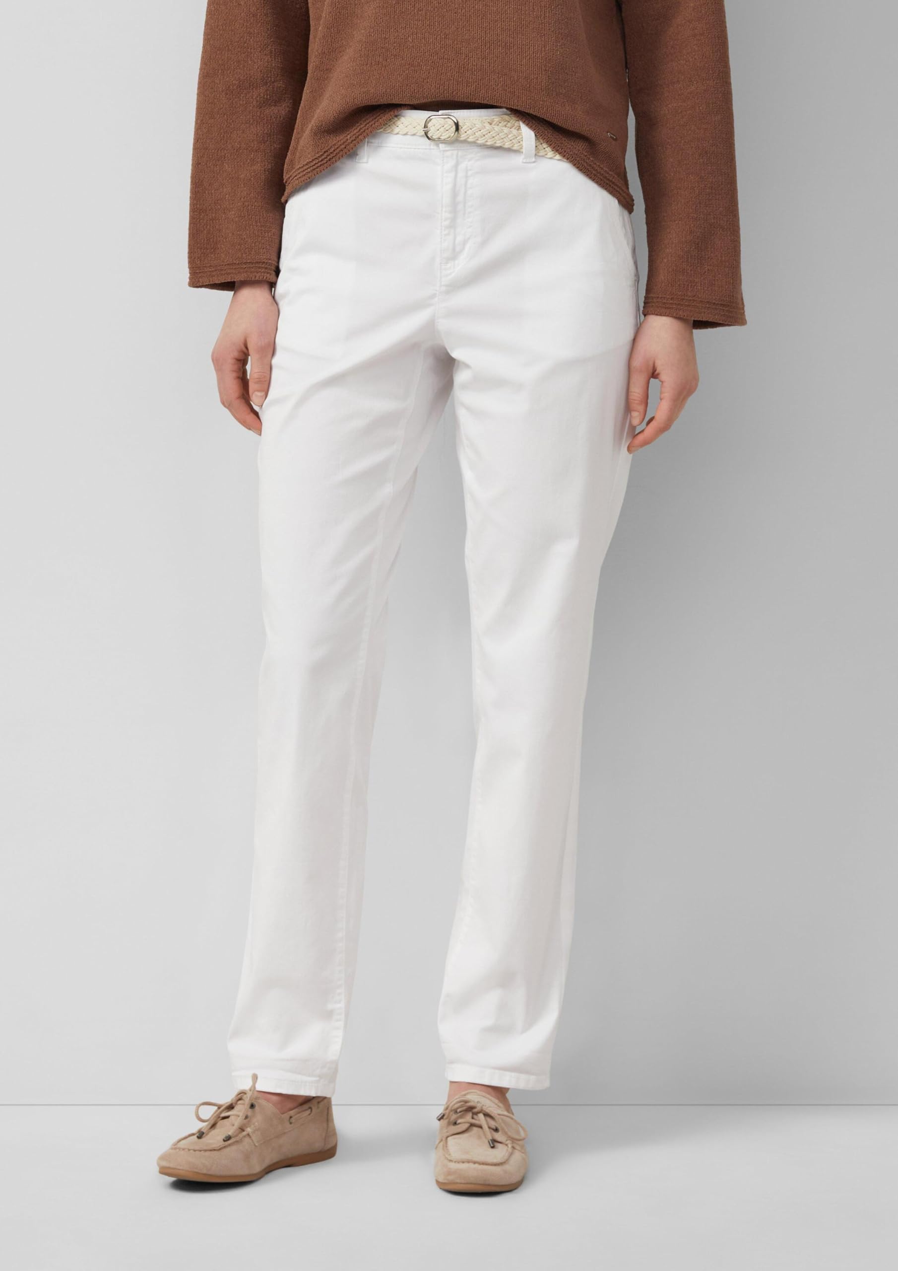s.Oliver Damen Chino mit Gürtel Chino mit Geflochtenem Gürtel