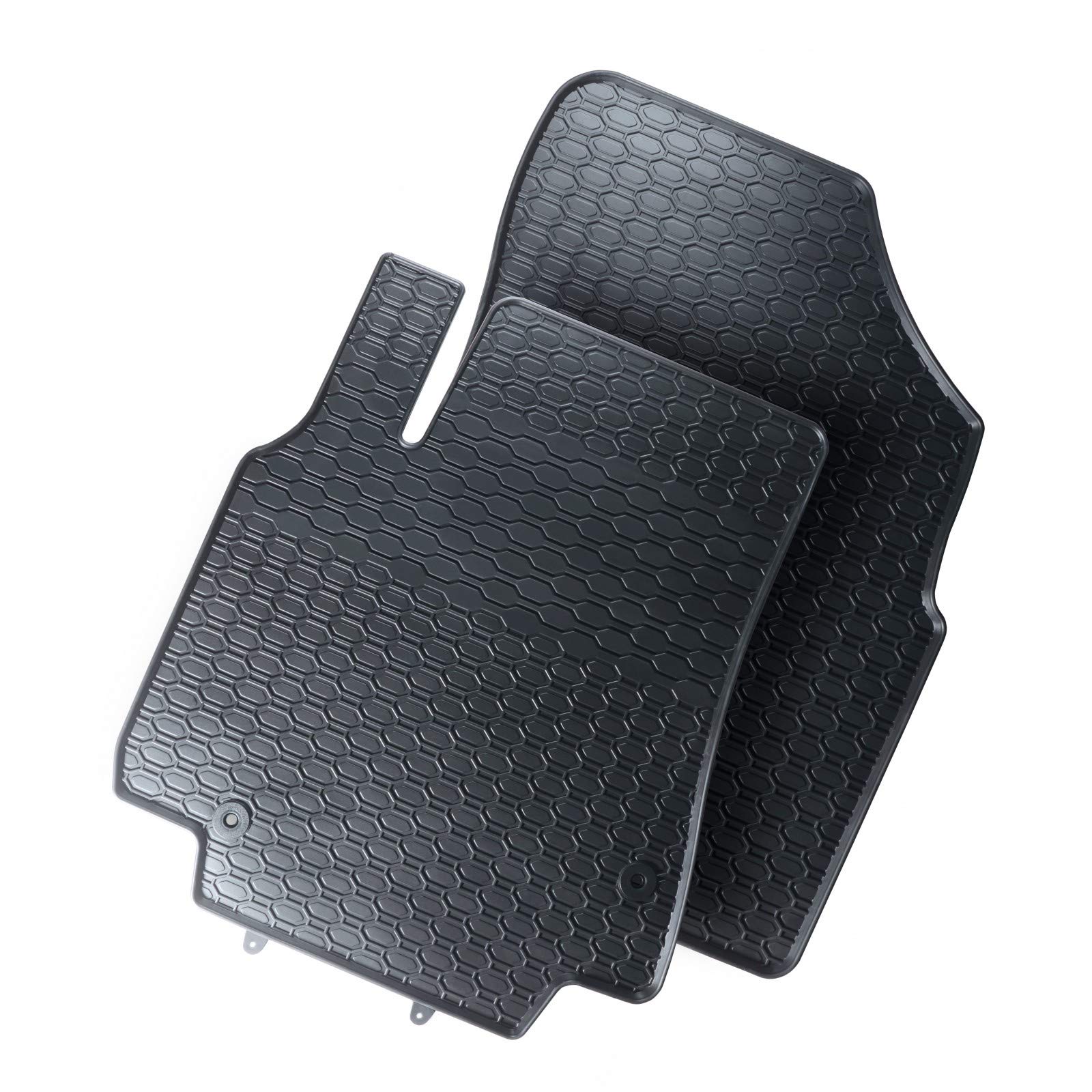 GEYER & HOSAJA Alfombrillas de Goma para Coche 845/2C Compatible con Citroen Berlingo II 2 pc. (2008-2018) y Peugeot Partner II 2 pc. (2008-2019)