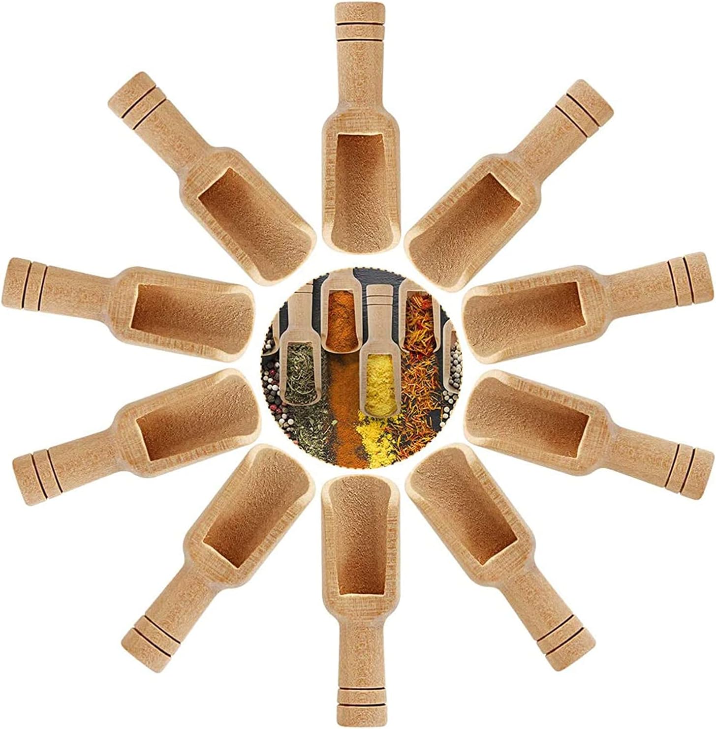 FUNI Mini Wooden Candy Spoon (20 Pieces)