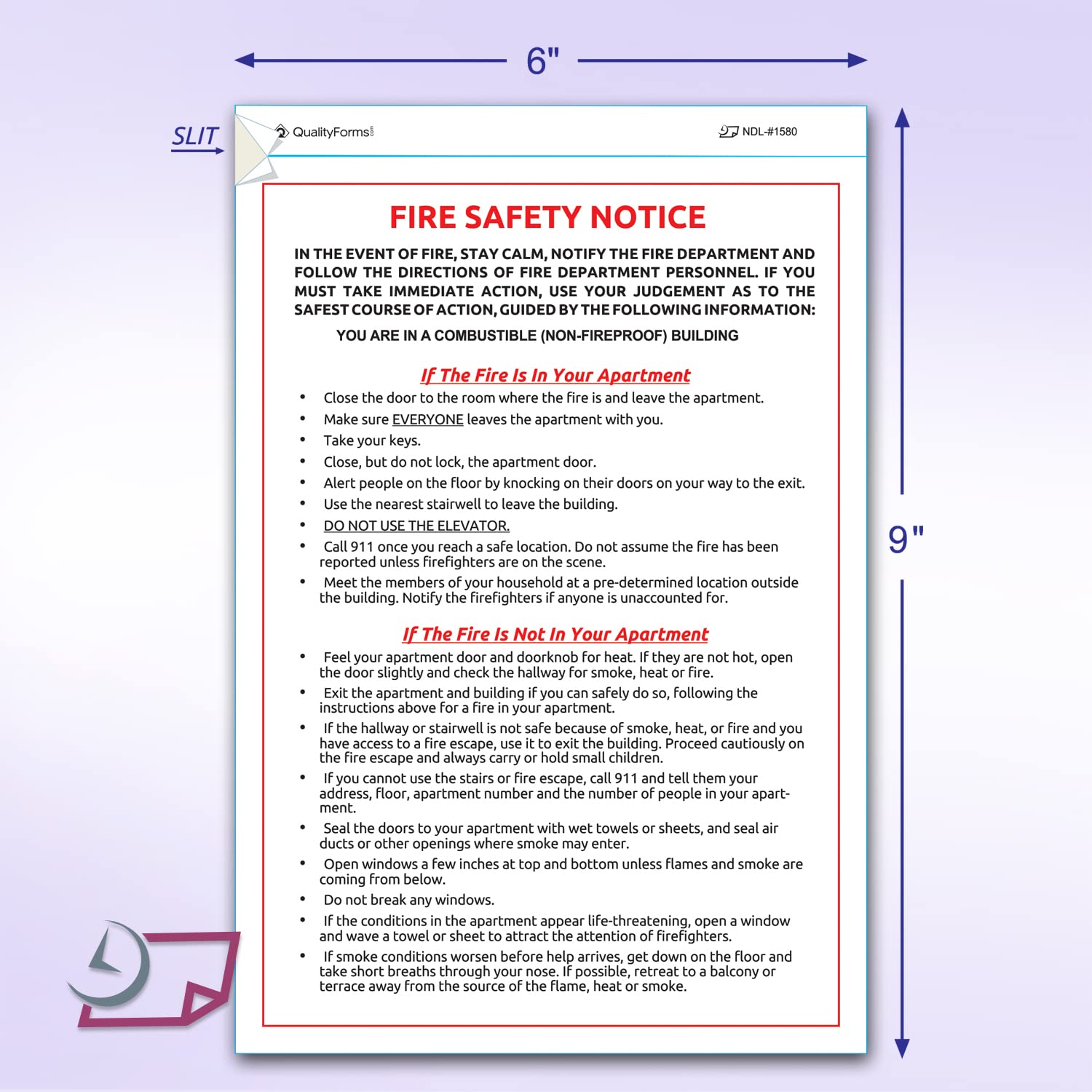 Fire Safety Notice Labels - NYC Compliant -3