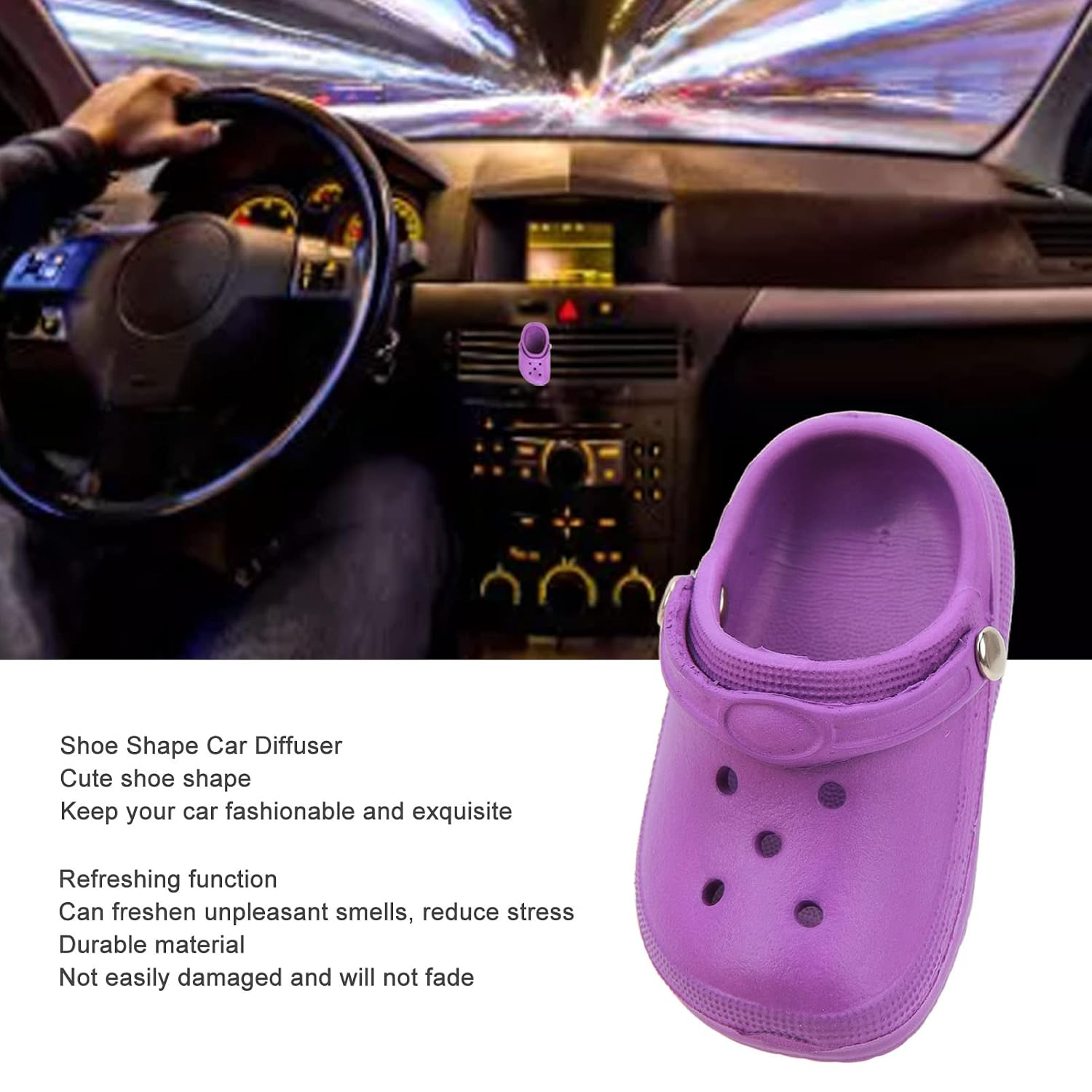 Car Diffuser Vent Clip, Shoe Shape Automotive Air Fresheners Car Diffuser Cute Miniature Shoe Shape Car Fragrance for Refreshing Decoration ()