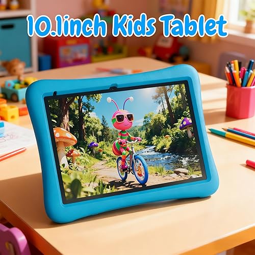 Vista 2 de ZZB Tablet Android 15 de 10 pulgadas para niños con funda, 8 GB (3+5 extendidos) RAM + 32 GB de almacenamiento (soporta 1 TB Micro SD), batería