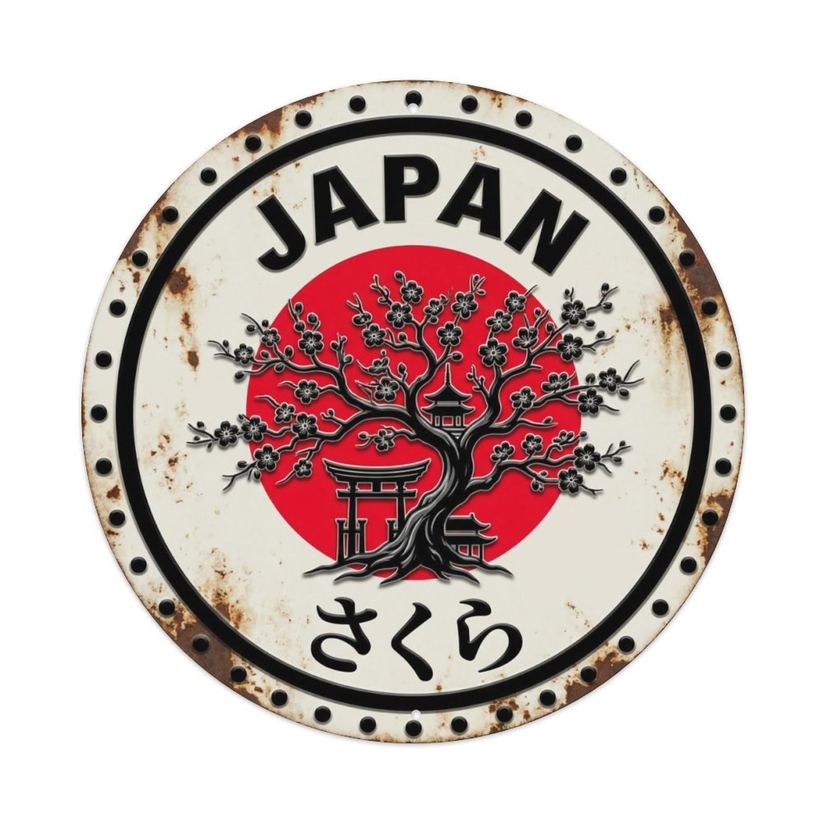 Cherry Blossom Tree Japan Sakura Flower Vintage Metal Tin Sign