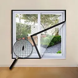 Tela Mosquiteira em Fibra de Vidro com Fecho de Contato Para Janelas e Portas (100cm x 100cm)