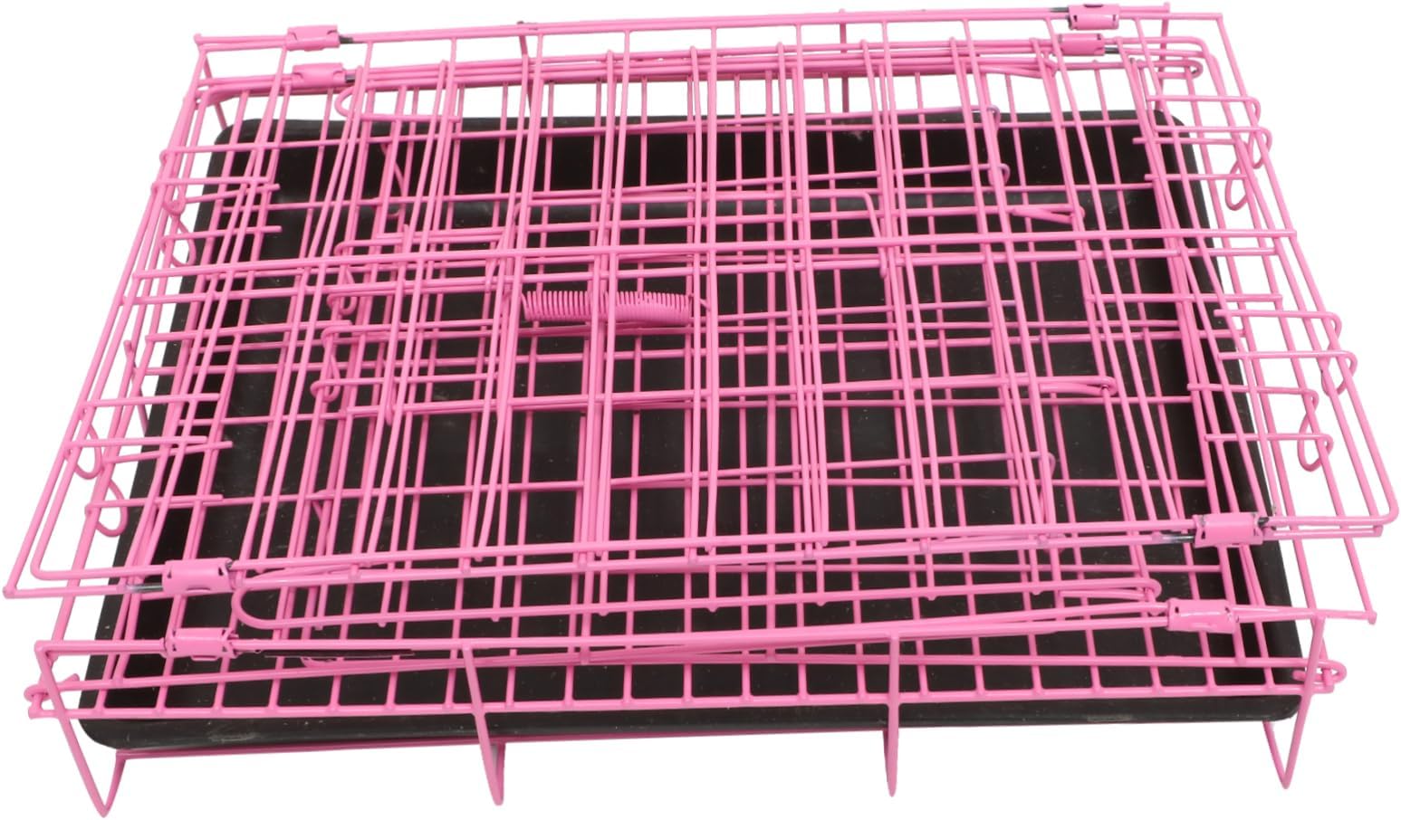 WOONEKY Dog Metal Kennel Medium Folding Cage Dog Cage Furniture Dog Crates for Small Dogs Metal Dog Crate Cage 42 Inch Dog Crate Dog Crates for Medium Dogs Steel Cage Wire Cage Travel Pet