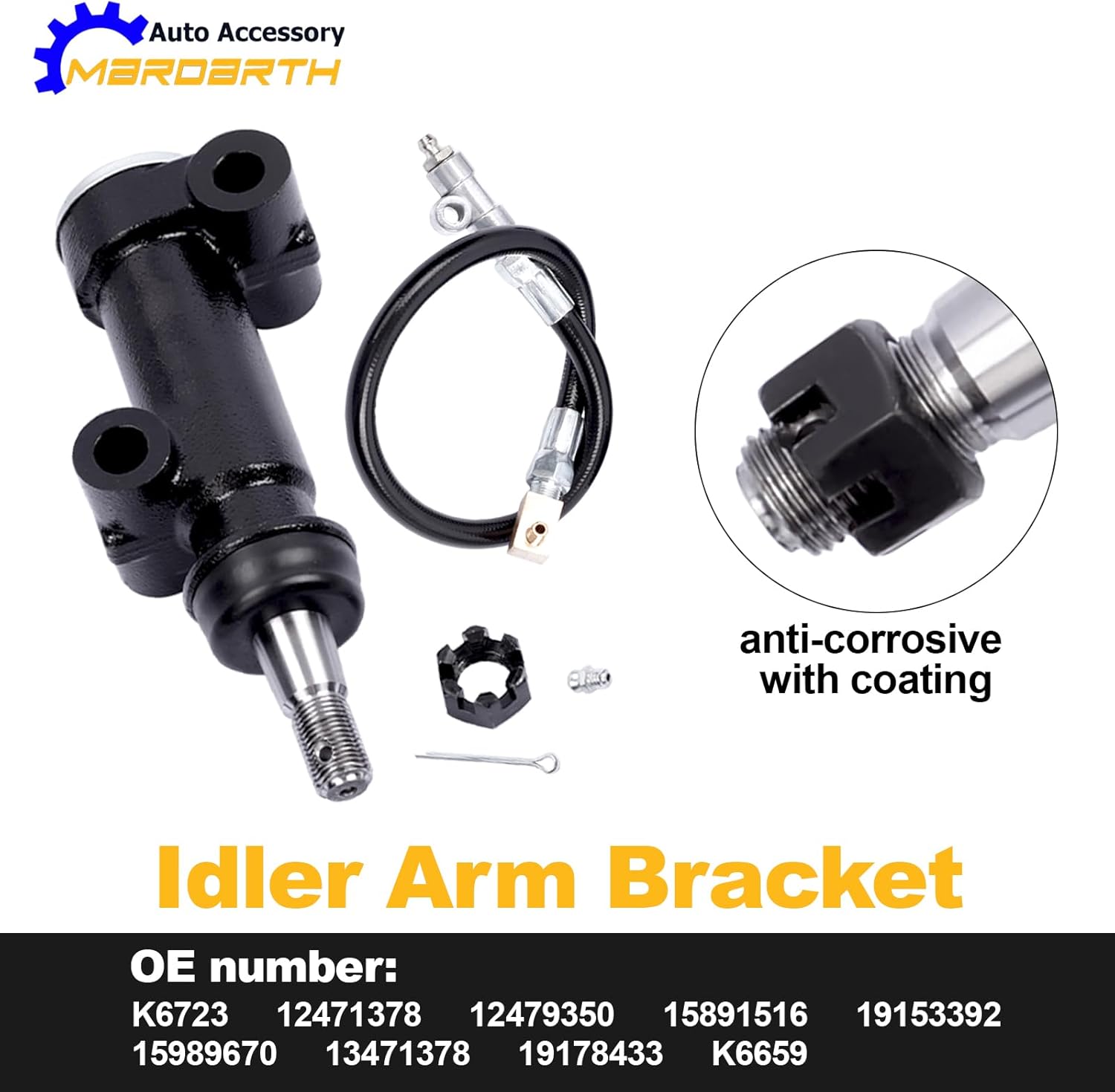 7pc Front Inner Outer Tierod Pitman Idler Arm Replacment for Chevy Silverado Sierra 1500 4WD, Tahoe 4.8L & 5.3L V8