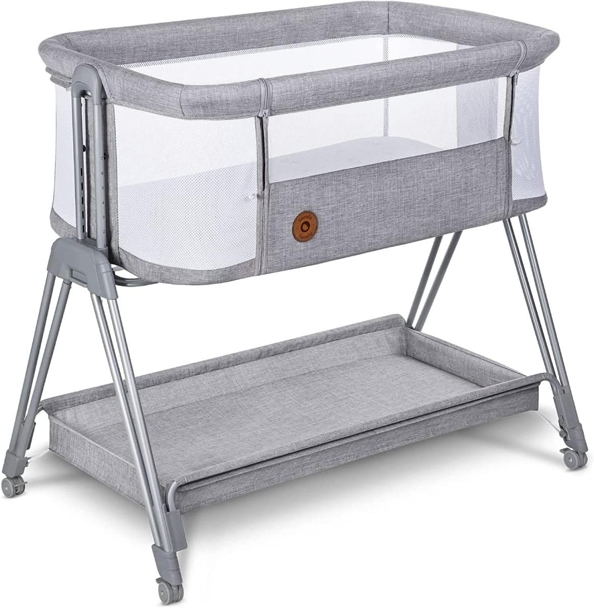 Lit cododo LIONELO Luna - 4 x Roulettes -Matelas inclus - Jusqu'à 9 kg