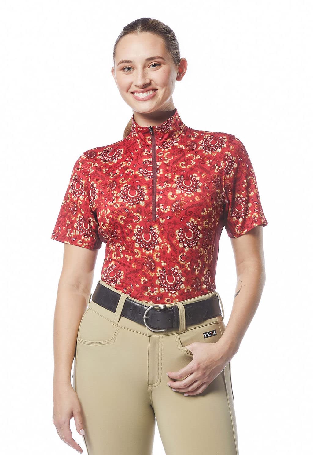 Kerrits Always Cool Ice Fil Short Sleeve Shirt - Print