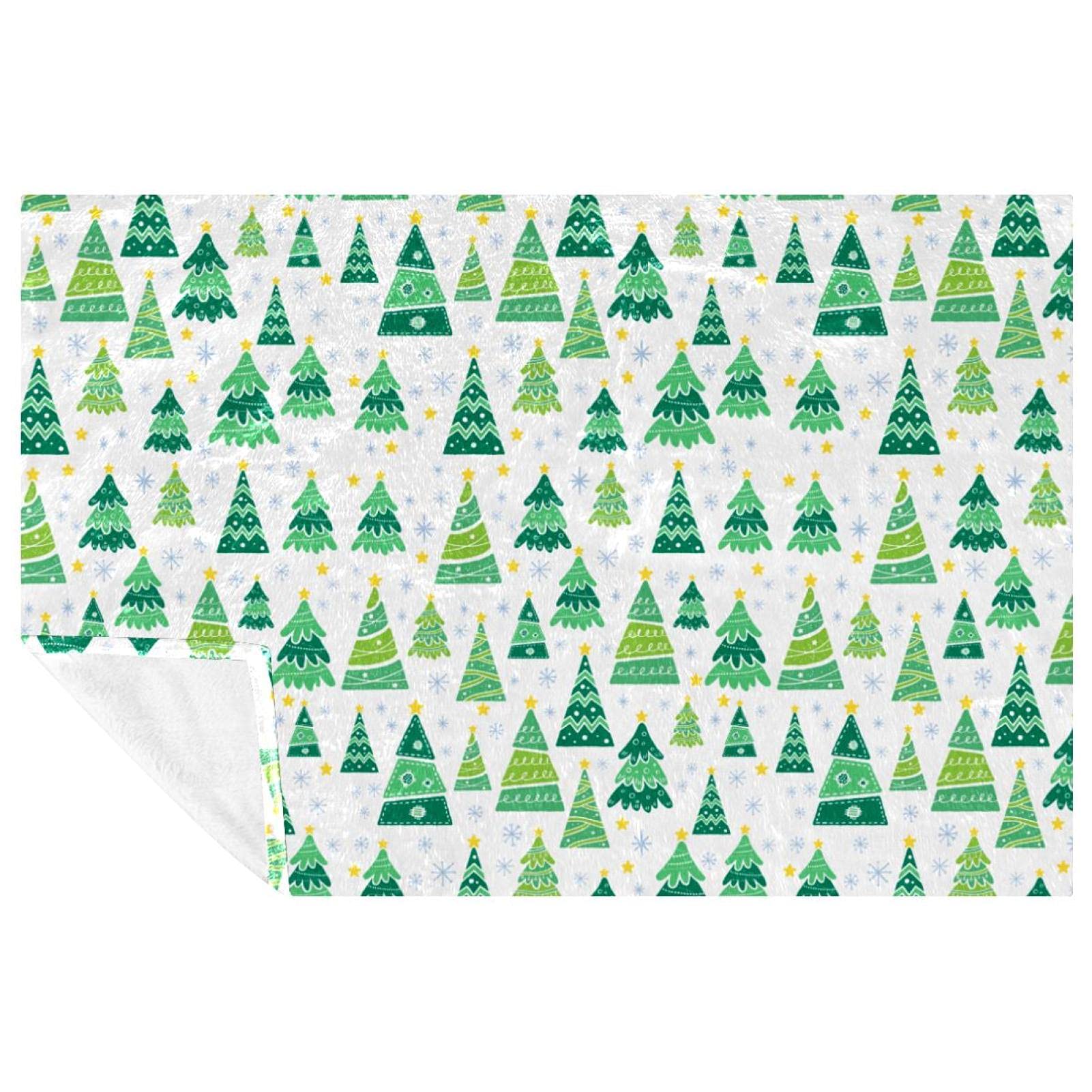 Couverture de Noël sapin 150x100 cm douce et chaude pour lit et canapé