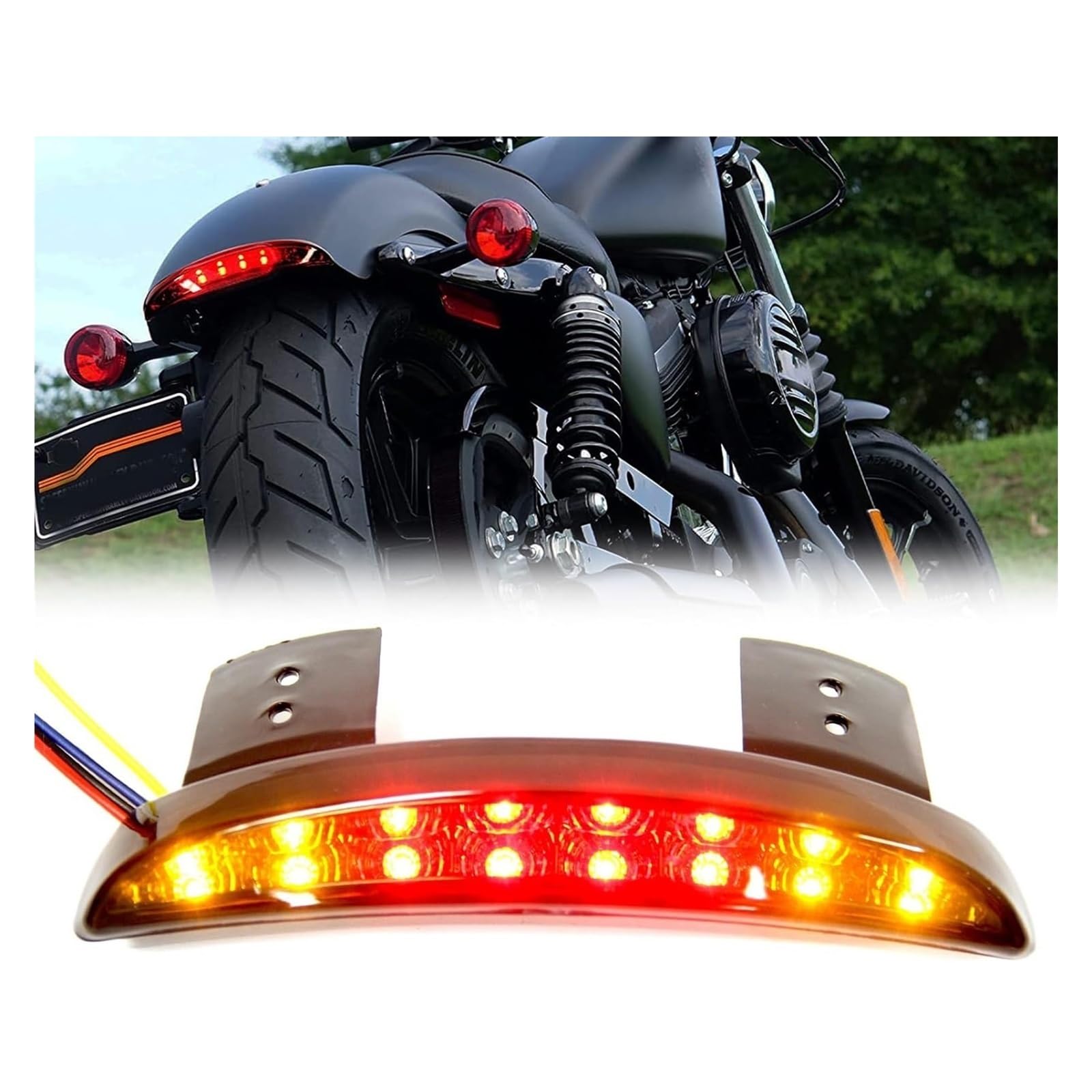 Luce Posteriore A LED da 12 V per Moto Montaggio Laterale Freno di Stop Segnalazione Marcia per Bobber E Chopper Luci Freno