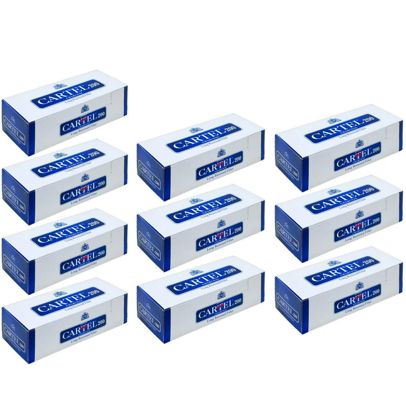 Buy 2004000 x CARTEL CHARCOAL WHITE RECESSED Filter Empty TUBES 20mm Tips Rolling Paper RIZLA