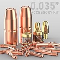 Vista 8 de YESWELDER Kit de Accesorios para Pistola de Soldadura MIG .035" Punta-Boquilla-Difusor para Antorcha Miller Millermatic M-25/M-40 Hobart
