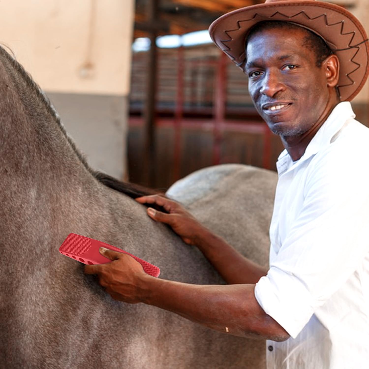 Peine de Masaje para Caballos, 6 en 1 Cepillo de aseo para caballos, Cepillos para el Cuidado del Caballo, Cepillo para limpieza para caballos, Para Caballos Para Elimina Sin Dolor Pelo Y Suciedad