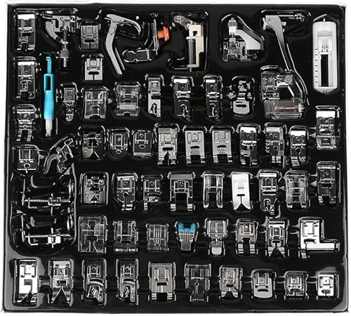 Juego de 62 piezas de prensatelas para máquinas de coser para máquinas de coser Brother Babylock Singer Janome Elna Toyota