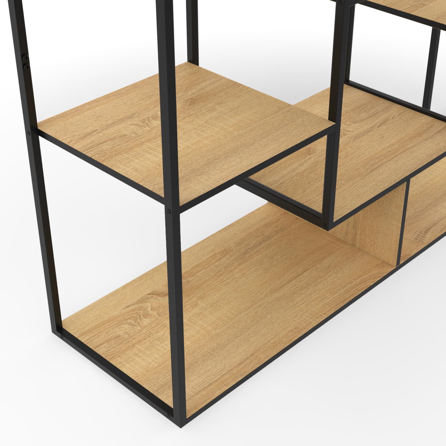 IDMarket - Estantería DETROIT con 11 compartimentos de diseño industrial H.143 cm
