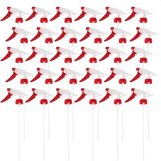 30 Pack Spray Bottle Nozzles, Heavy-Duty Stream Trigger Spray Nozzle Replacement Parts Adjustable Head Sprayer with Mist Stream Sprayer Fits 8oz /16oz Spray Bottles Round 28/400 Neck Bottles