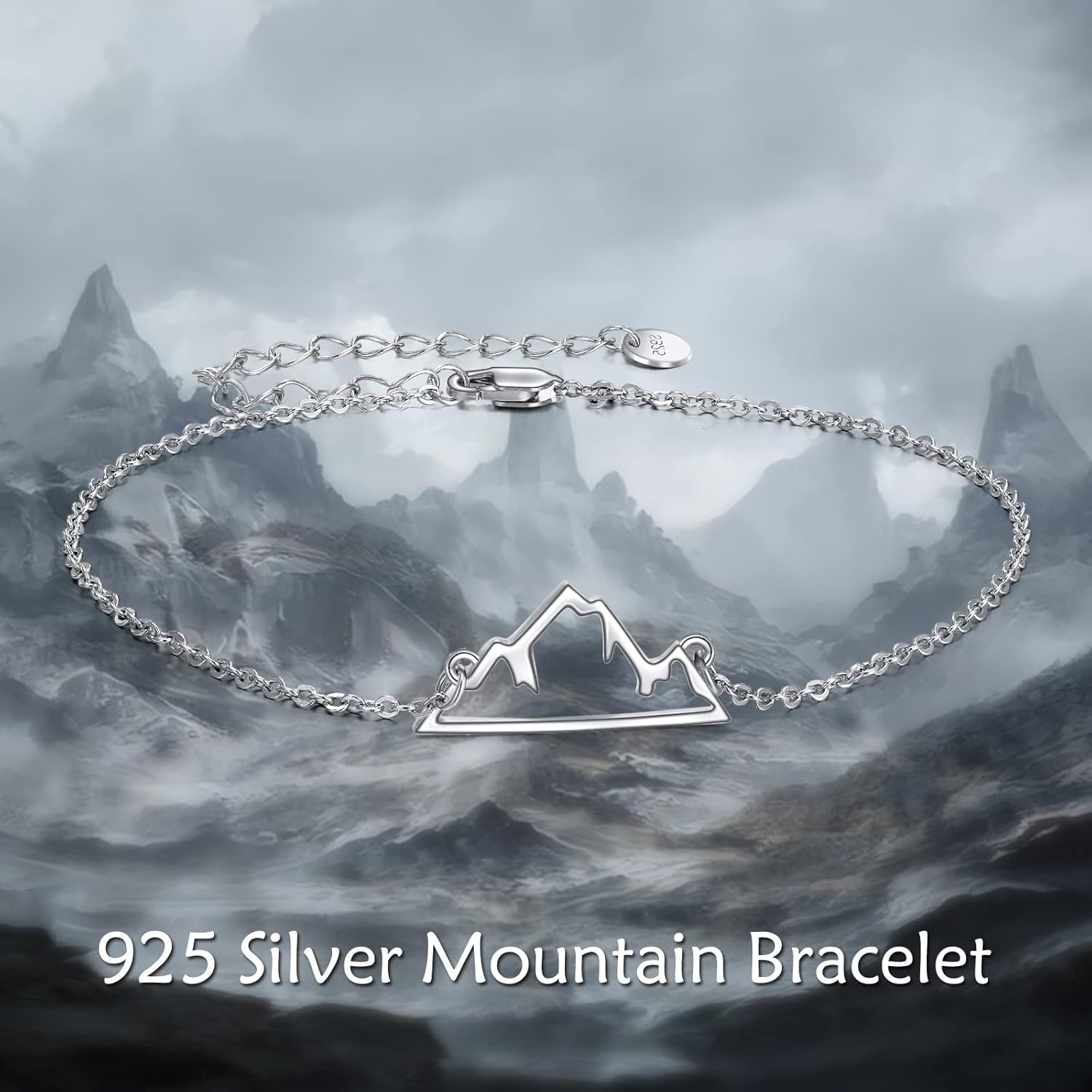 YFN Mountain Bracelet Sterling Silver Mountain Range Bracelet Nature Jewelry Gift for Skiers, Hikers, Campers, Climbers,Nature Lovers and Ocean Lovers - Image 5