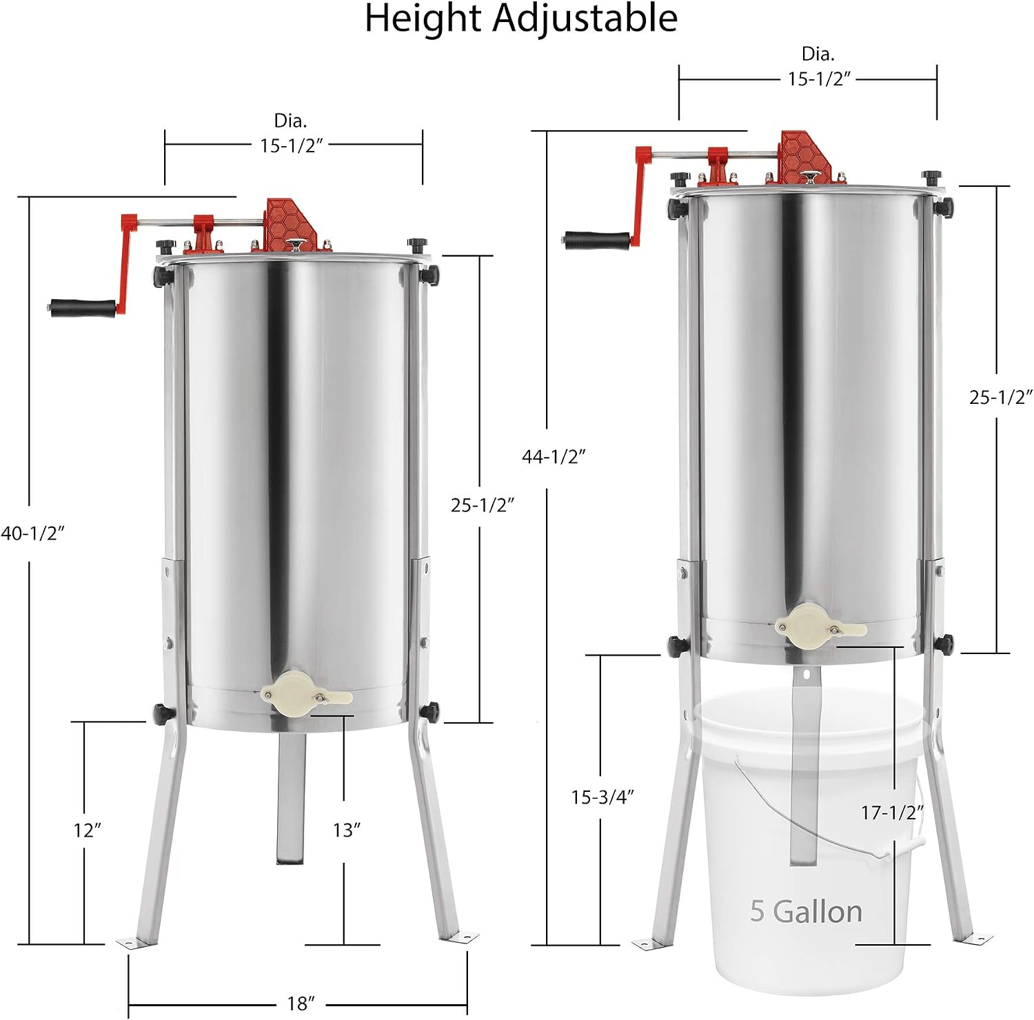 Honey Keeper Pro 2 Frame Stainless Steel Honey Extractor Beekeeping Equipment Honeycomb Drum