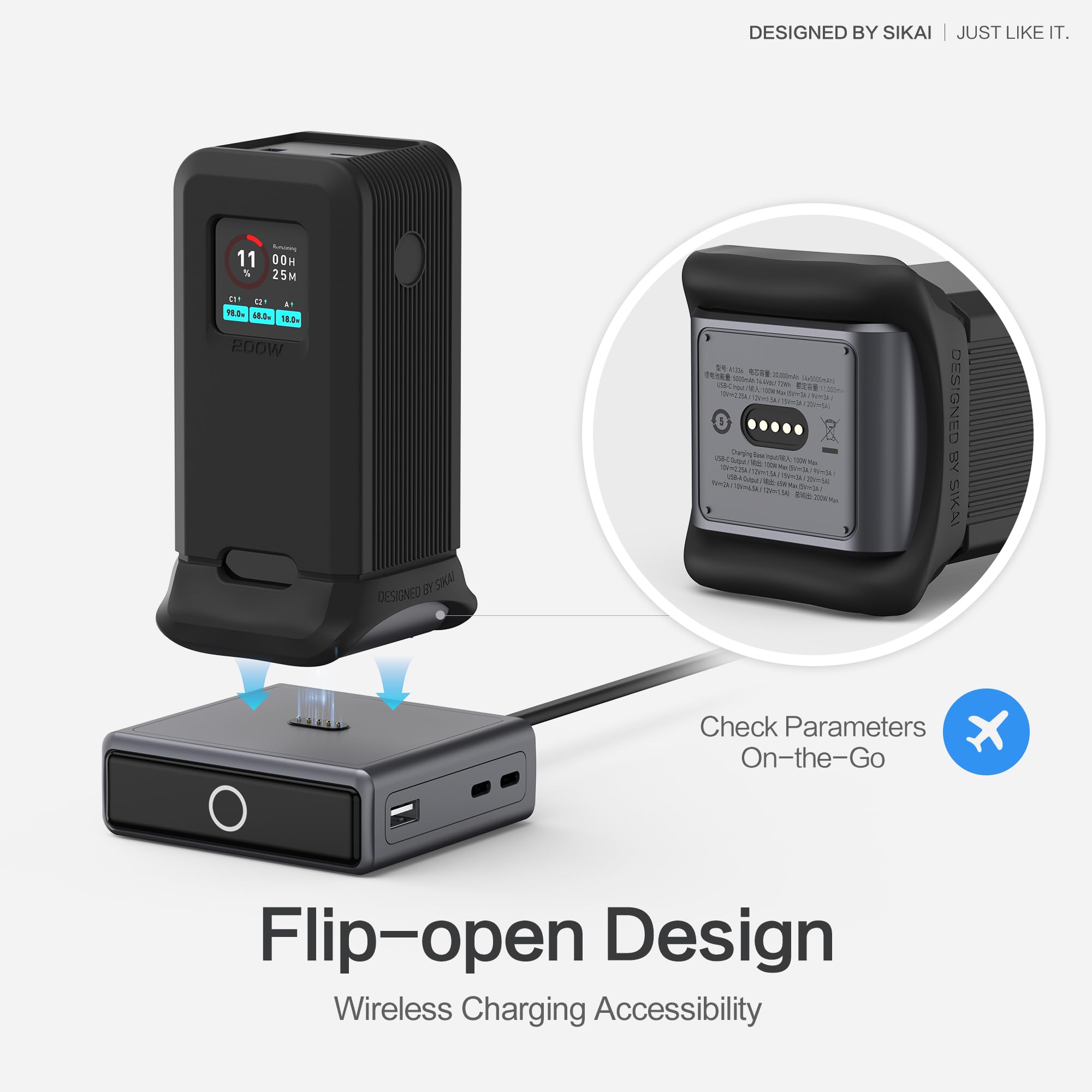 Custodia Silicone Per Anker Prime Power Bank 27650mAh 250W, Protezione 360°, Antiscivolo, Con Porta Schede - Foto 7