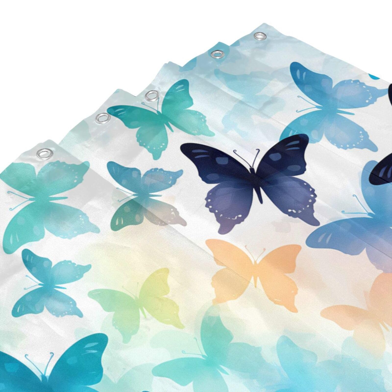 180x180cm Colorata Tenda da Doccia a Farfalla Fiori Acquerello Decorazioni per il Bagno Poliestere Impermeabile Tessuto Resistente con Ganci | Leroy Merlin
