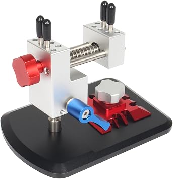 XUNKUNER 2-in-1 360 Swivel Multi-Angle Precision Vise with Etching Sheet Bender, High Precision Bench Clamp for Model Building, Hobby Craft, Jewelry Making & Small Parts Holding