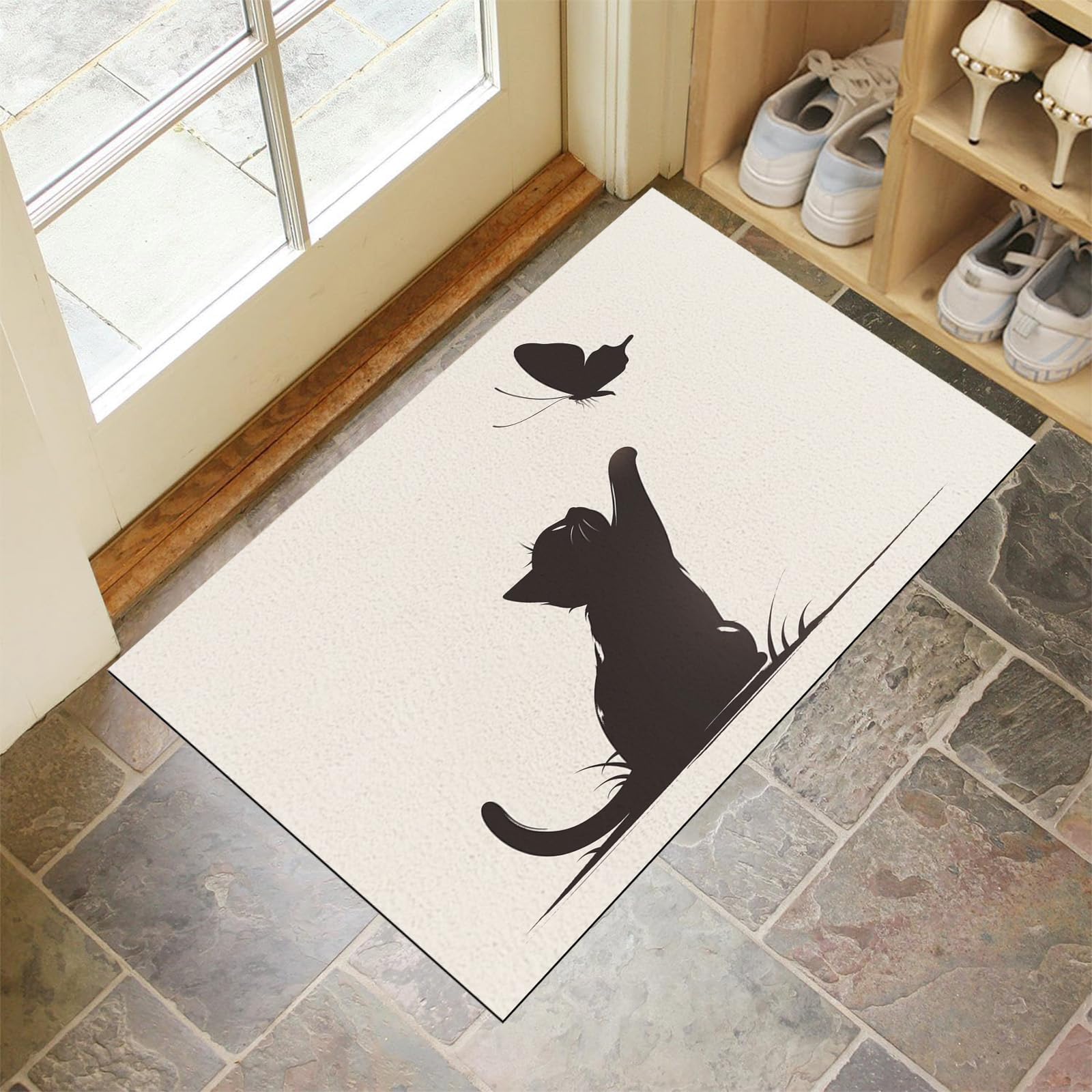 Tapis d'entrée microfibres absorbantes idéal pour chien et chat