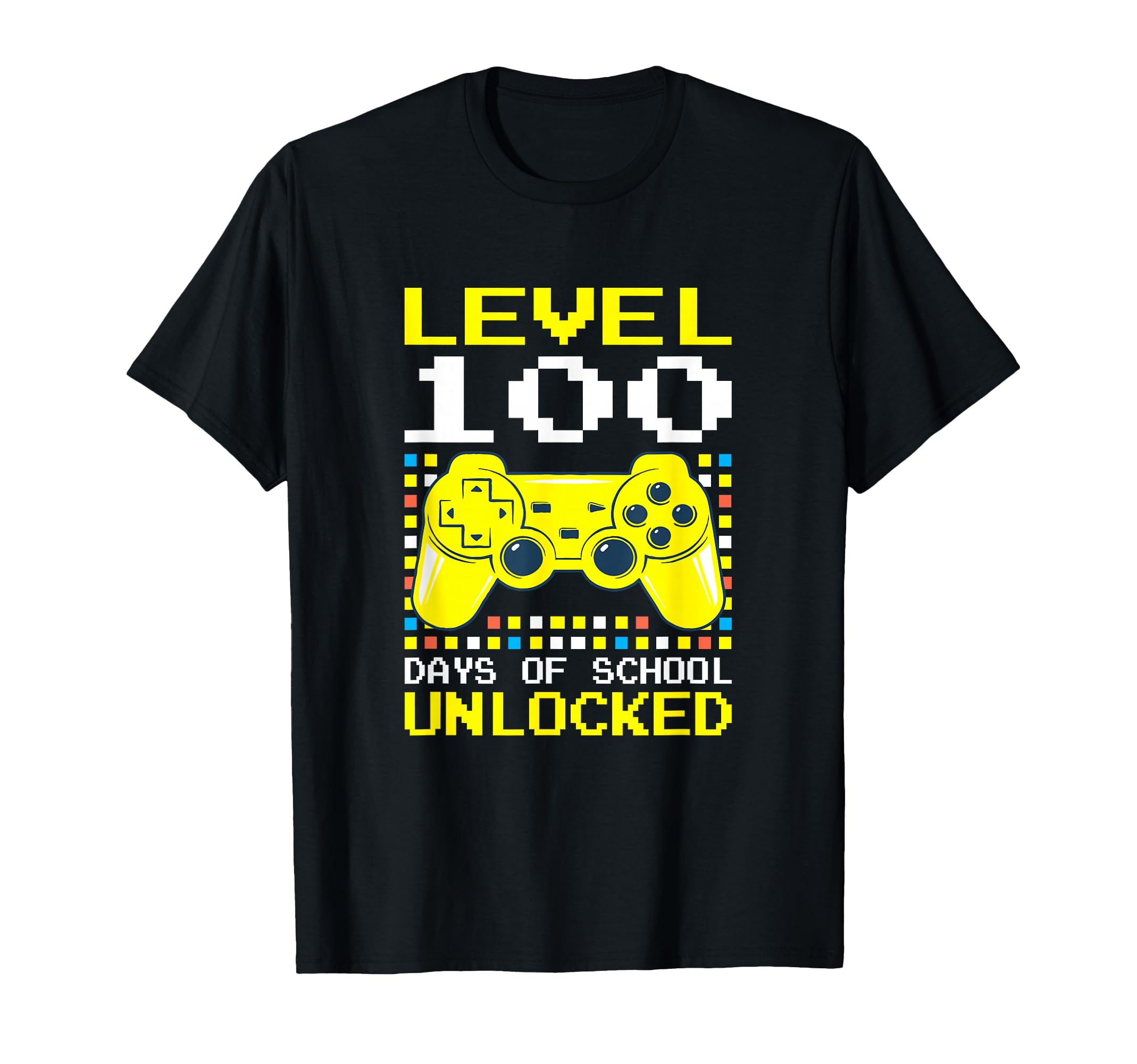 Level 100 Days Of School Unlocked Gamer Video Games Boy Girl T-Shirt