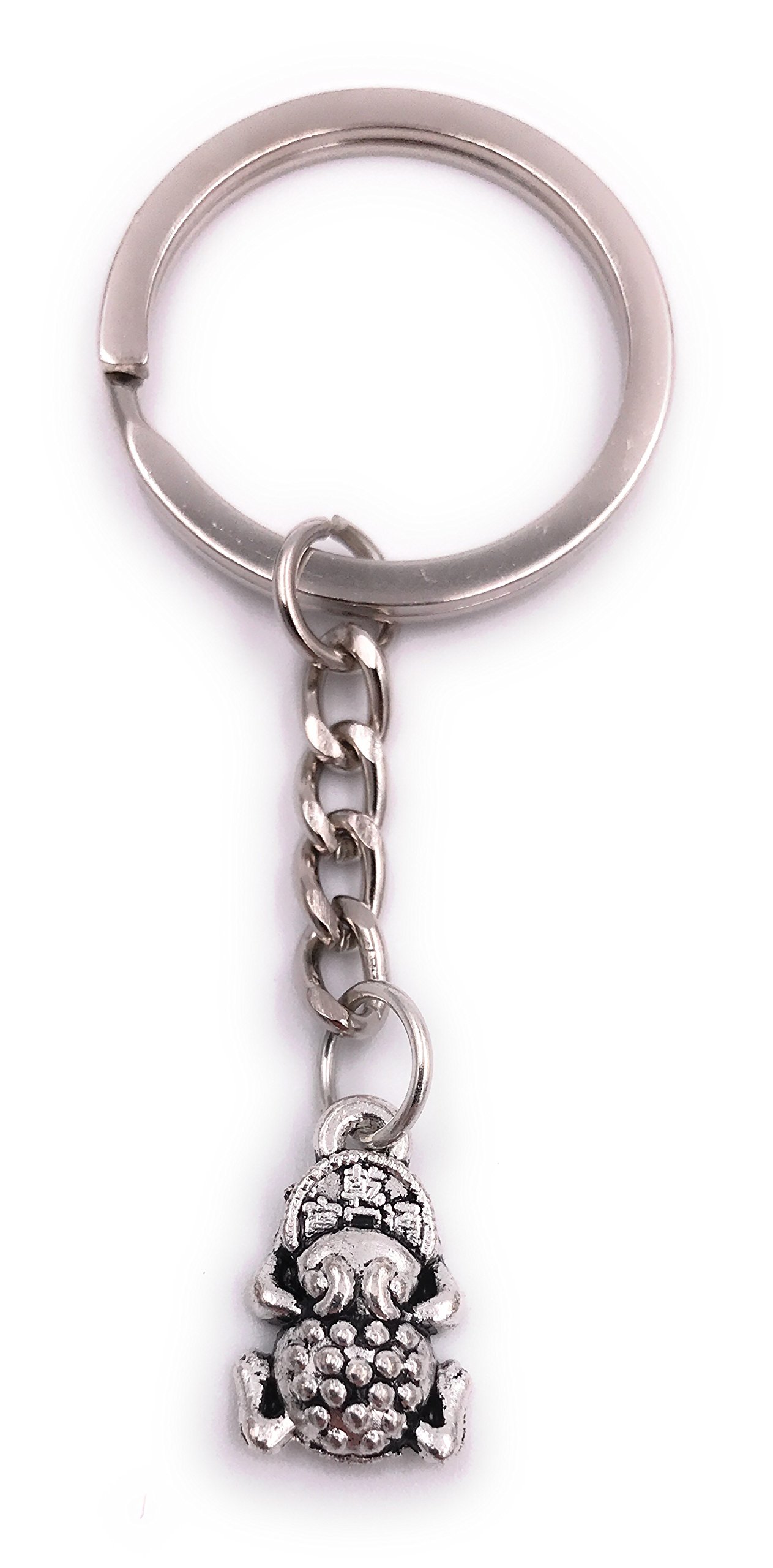 H-Customs Frog Prince Keychain Silver Metal Pendant