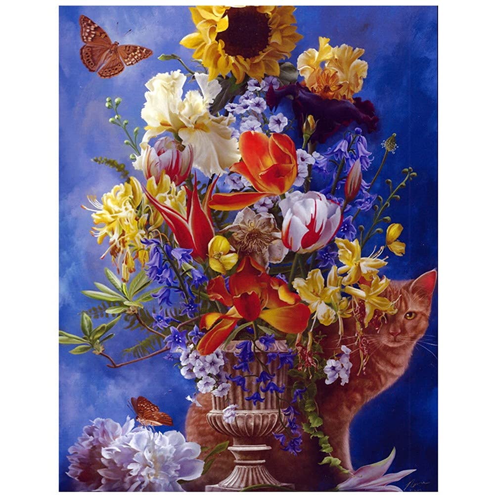 Diamond Painting Fleurs 70x140cm : Kit Complet Broderie Diamant 5D