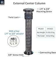 Vista 2 de INNOREL ER362C Universal 10 capas de fibra de carbono trípode centro columna extensión extensión poste extensor - dos secciones media columna