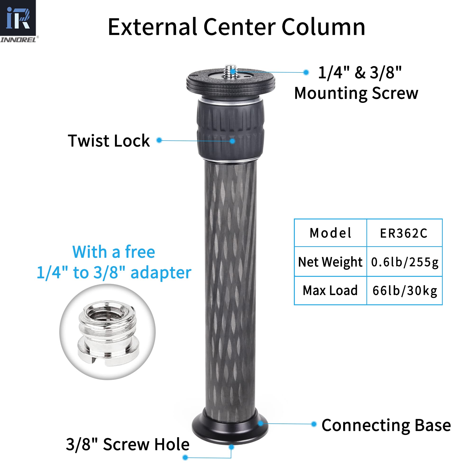 Tripod Extension Pole Tripod Center Column Extension Tube Camera