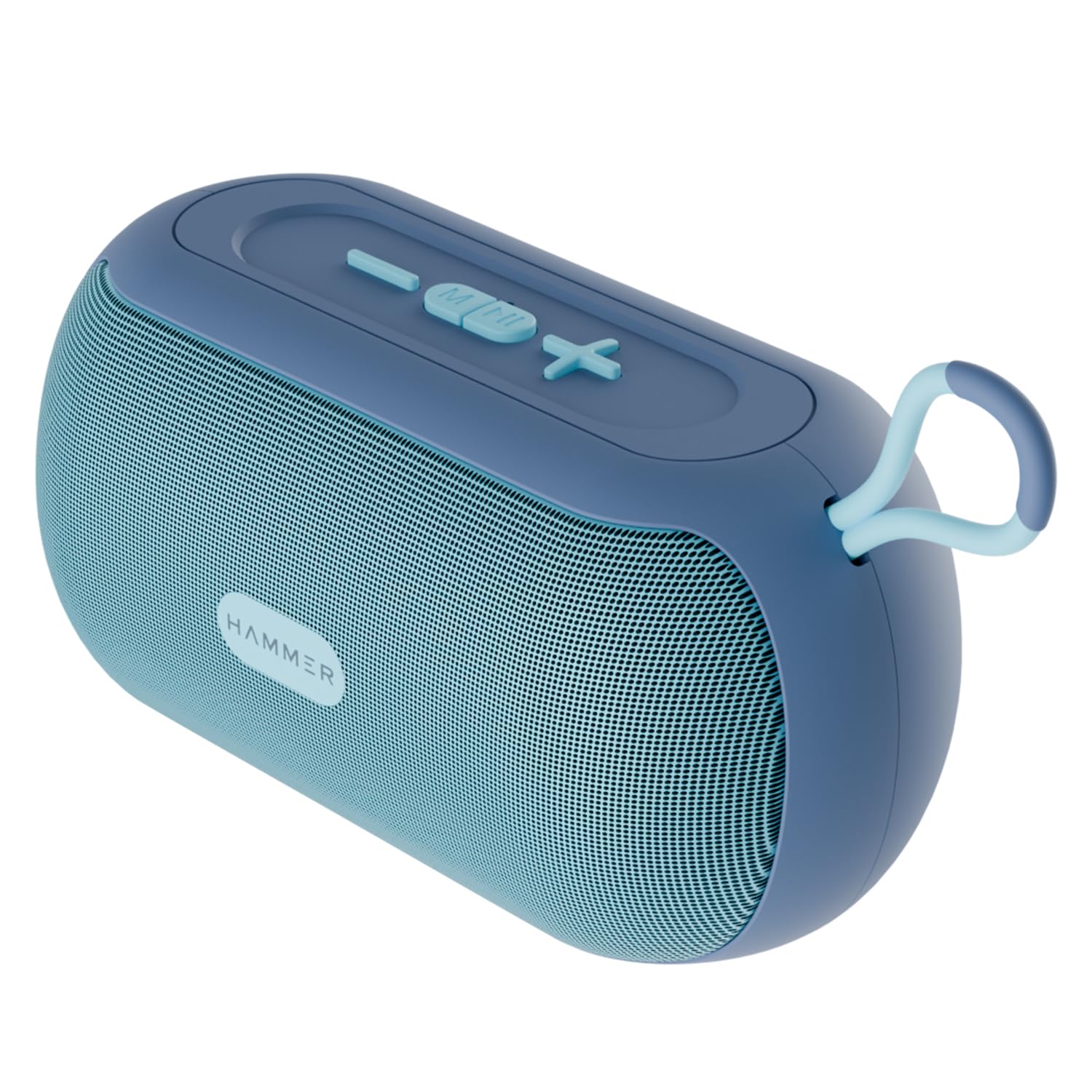 HAMMER Wave 10W Bluetooth Speaker Up to 8 Hours Playtime, TWS Function, Made in India, Built-in Mic, BTv5.4, AUX & USB Port, Type-C Interface Wireless Bluetooth Speaker with Hanging Loop (Blue)-image-22
