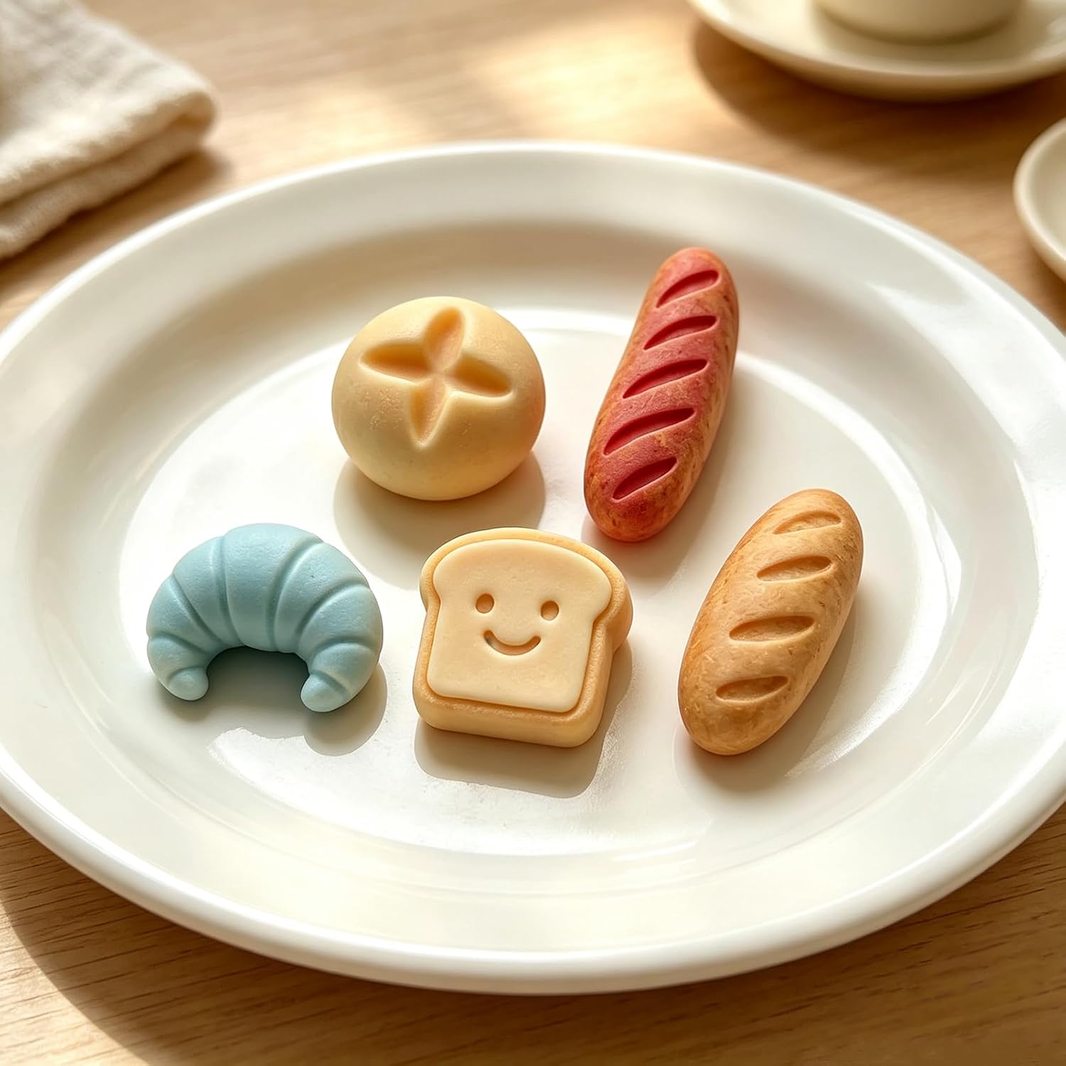 2 Pack Bread Silicone Molds, Mini Toast Croissant Mold for Chocolate