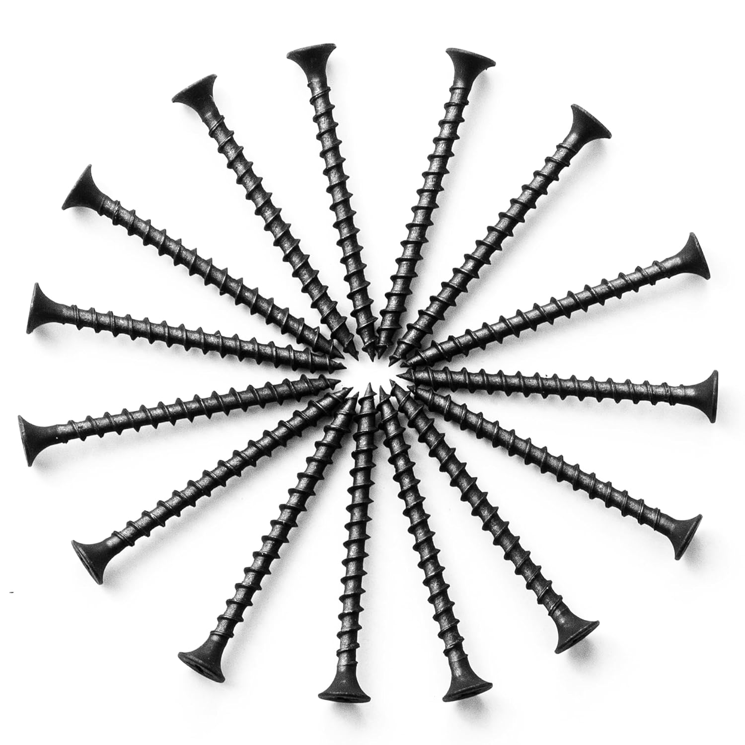 meite Drywall Screws, #7 x 2 Coarse Thread Wood Screws for Drywall, 730PCS Black Sheetrock Screws, Phosphate Finish Phillips Drive Dry Wall Screws (5 LBS)