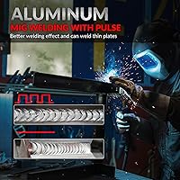 Vista 4 de GZ GUOZHI MIG Welder 210A with Pulse, 8 in 1 Gas MIG/MAG/Gasless Flux Core MIG/Lift TIG/Stick/Spot Welding/Spool Gun, Aluminum Welding Machine