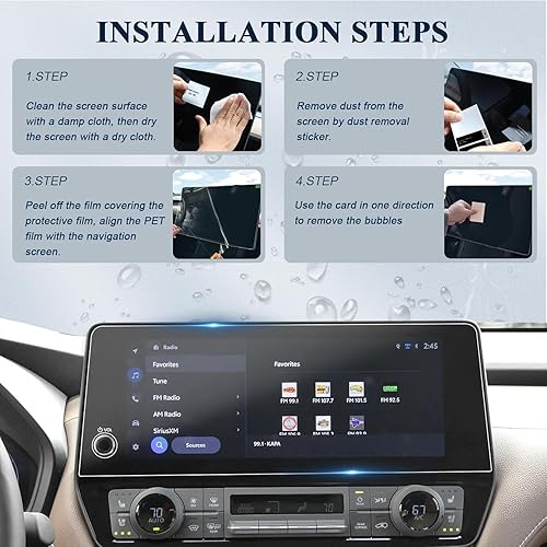 Miniatura 4 de Protección de Pantalla para Auto [2 Piezas] 12.3" para Toyota Grand Highlander 2024 2025 2026 Protector de Pantalla para Toyota Grand Highlander