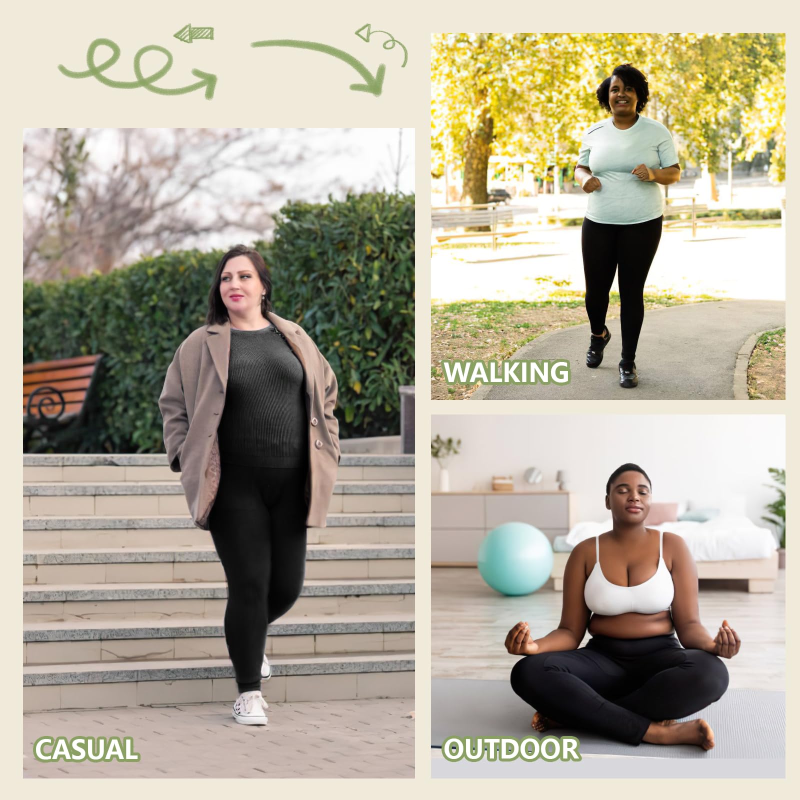 Plus Size Legginsy dla kobiet UK Legginsy sportowe z wysokim stanem Kryjące rajstopy damskie Modelujące brzuch Spodnie do ćwiczeń i jogi dla kobiet
