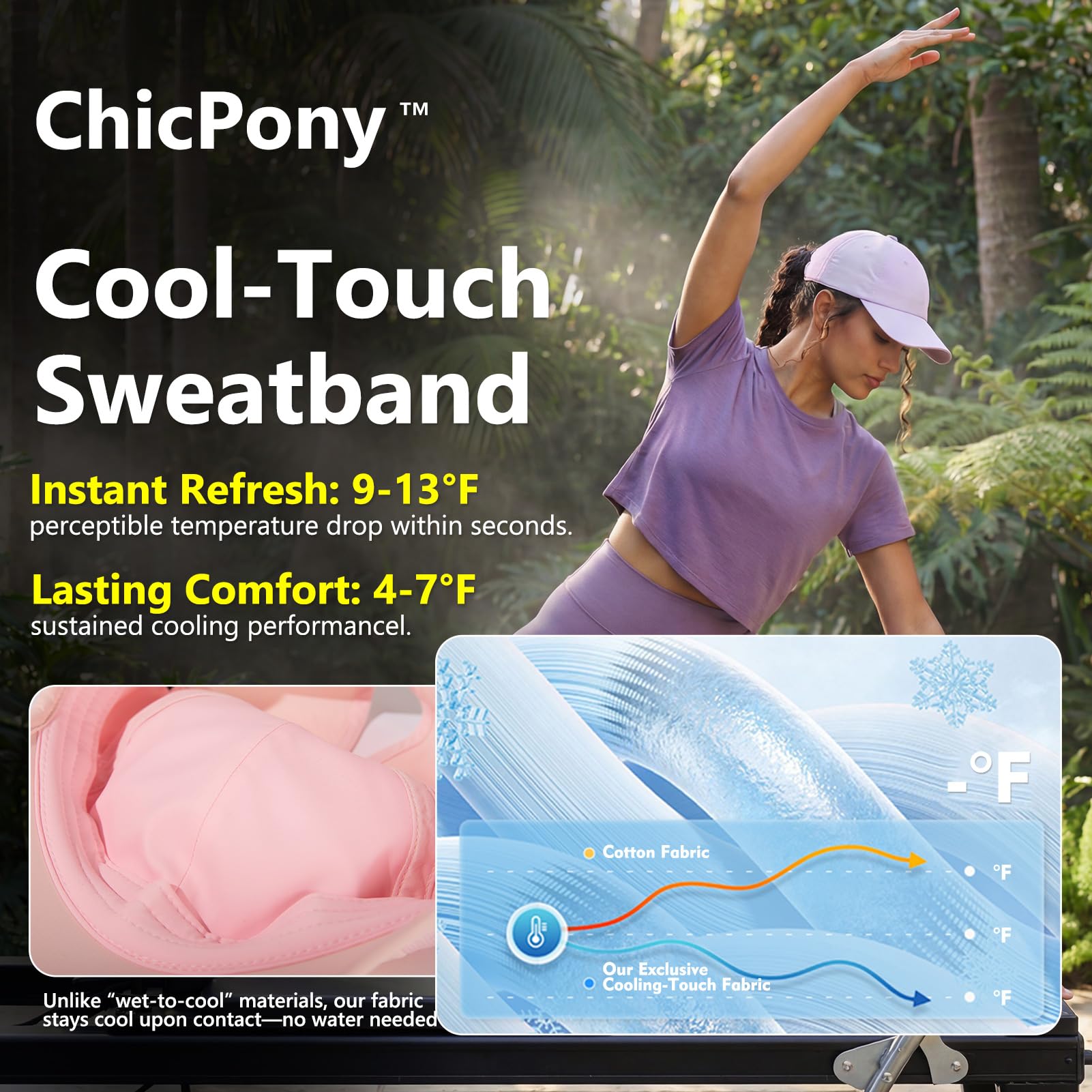 TOP-EX ChicPony™, berretto da baseball da donna, con foro nascosto per coda di cavallo, UVCoolix™, rinfrescante UPF 50+, cappello da sole leggero da donna