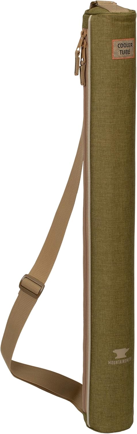 Mountainsmith Cooler Tube, Soft Sided Insulated 6 Can Cooler Sleeve with 2-Way Zipper and Adjustable Shoulder Strap